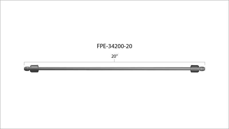 Fleece Performance 20in High Pressure Fuel Line (8mm x 3.5mm Line, M14x1.5 Nuts) Secondary image