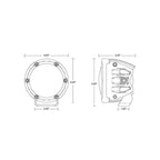 Rigid Industries 360-Series 4in LED Off-Road Diffused Beam - RGBW Backlight (Pair) dimensions drawing