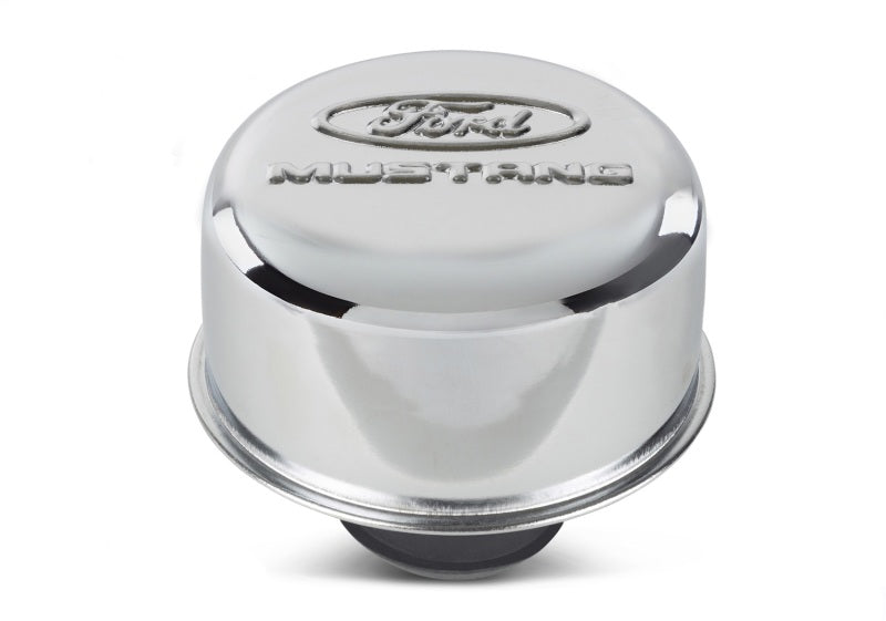 Ford Racing Chrome Breather Cap w/ Ford Mustang Logo Secondary image