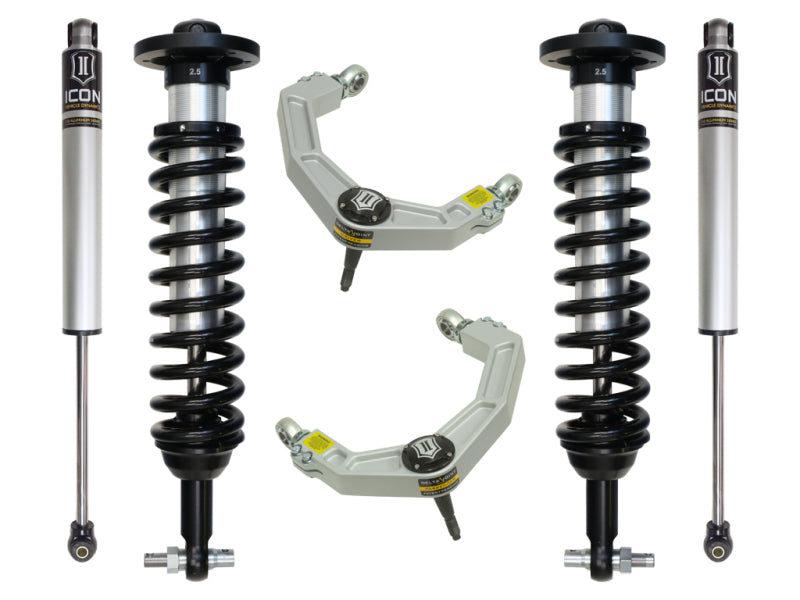 ICON 2015+ Ford F-150 4WD 0-2.63in Stage 2 Suspension System w/Billet Uca components for offroad performance upgrades. Main image