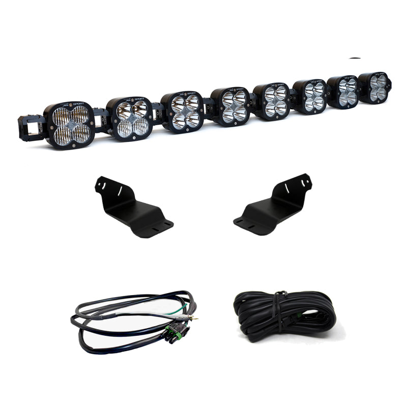 Baja Designs 2021+ Ford Bronco Roof Light Bar Kit 8 XL Linkable w/Upfitter parts and accessories for offroad lighting.