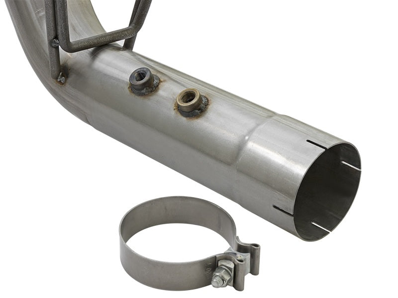aFe Large Bore-HD 4in 409-SS DPF-Back Exhaust w/Dual Polished Tips 2017 GM Duramax V8-6.6L (td) L5P Secondary image