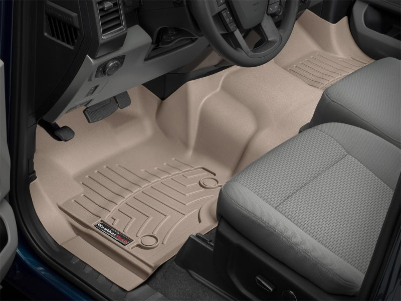 WeatherTech 17+ Ford F-250/F-350/F-450 Front FloorLiner - Tan (w/ First Row Bench Seats) Secondary image