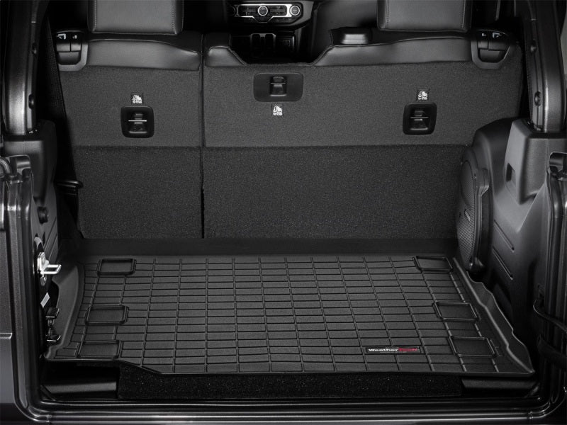 WeatherTech 2018+ Jeep Wrangler Unlimited Cargo Liner-Black (Vehicles w/Flat Load Floor & Subwoofer) Secondary image