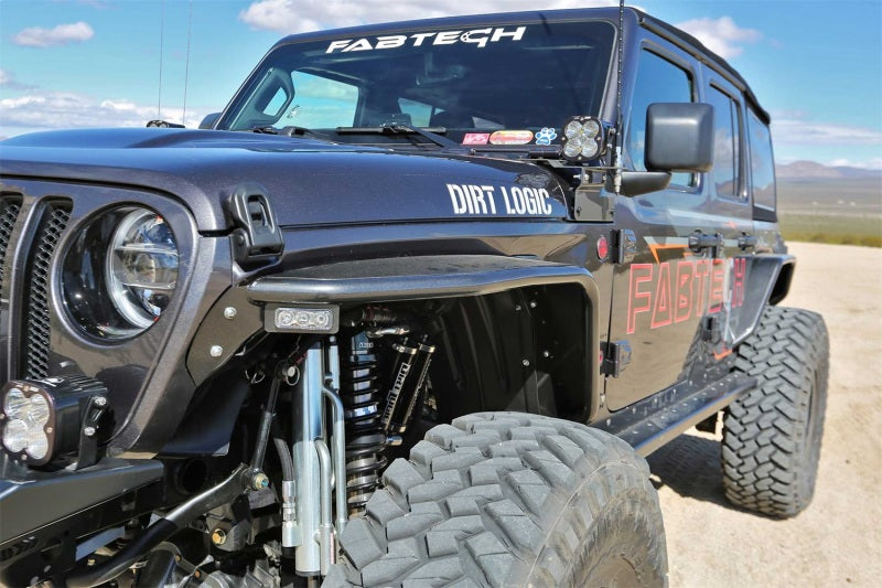 Fabtech 18-21 Jeep JL 4WD Front Steel Tube Fenders on Jeep