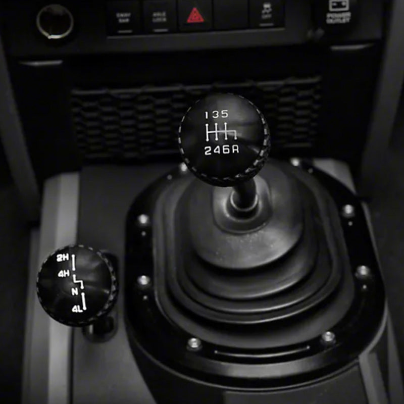 DV8 Offroad 2011-2018 Jeep JK 6-Speed Shift Knob Black in vehicle