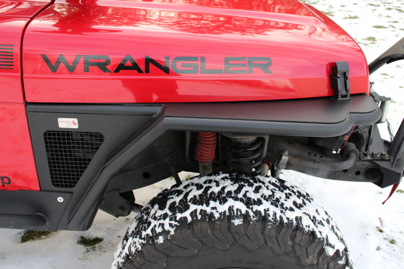 Fishbone Offroad 97-06 Jeep Wrangler TJ Steel Tube Fenders Rear 3In Flare - Blk Textured Powdercoat Secondary image
