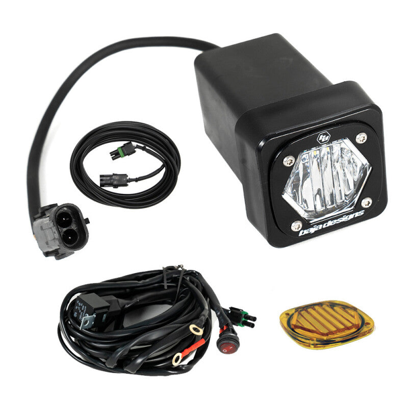 Baja Designs S1 Universal Hitch Light Kit components for offroad lighting