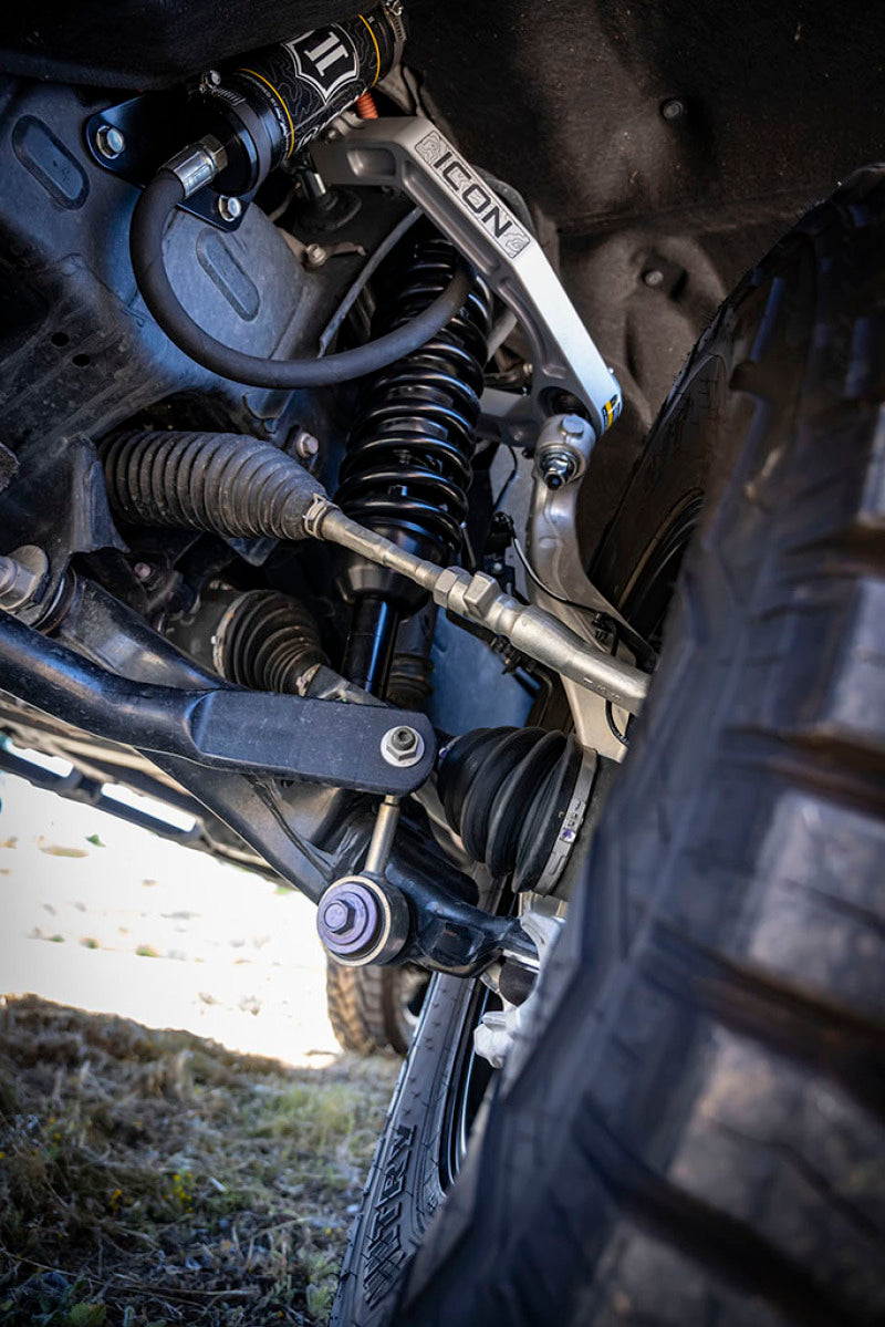 ICON 2022 Toyota Tundra Billet Upper Control Arm Delta Joint Pro Kit close-up of suspension components