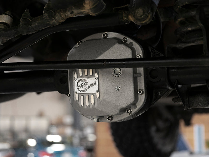 aFe 97-18 Jeep Wrangler TJ/JK Dana 30 Street Series Differential Cover w/ Machined Fins - Raw Secondary image