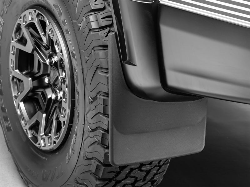 WeatherTech 2021+ Ford F-150 Raptor (Incl. 37 Perf. Pkg) No Drill Rear MudFlaps - Black Secondary image