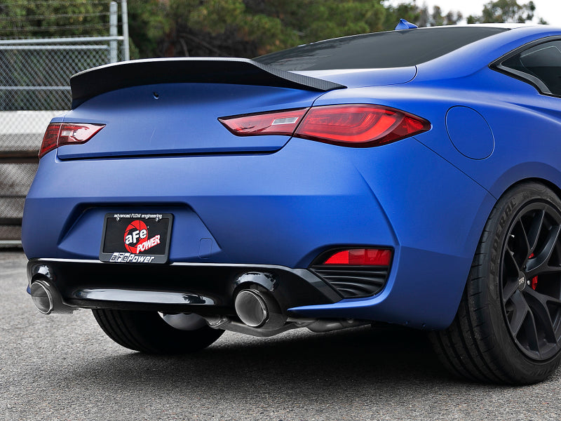 aFe POWER Takeda 2.5in 304 SS Axle-Back Exhaust w/ Carbon Fiber Tips 17-19 Infiniti Q60 V6-3.0L (tt) Secondary image