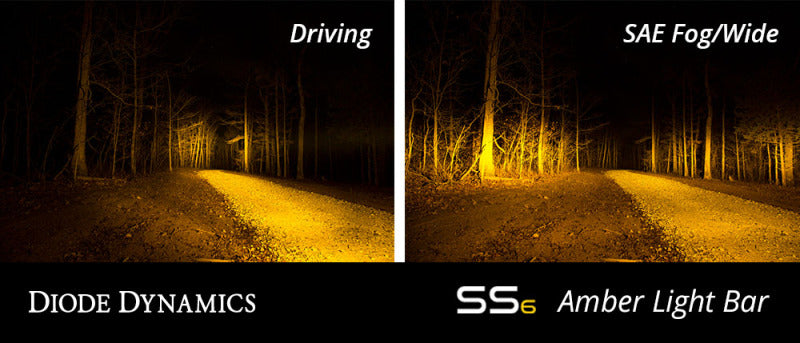 Diode Dynamics 6 In LED Light Bar Single Row Straight SS6 - Amber Wide Light Bar (Single) Secondary image