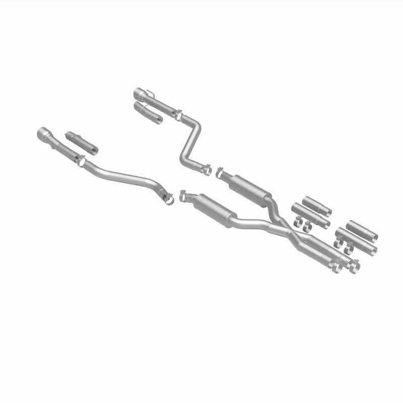 MagnaFlow 2017+ Dodge Charger 409 SS Polished 3in Quad Tips Cat-Back Exhaust components for enhanced performance.