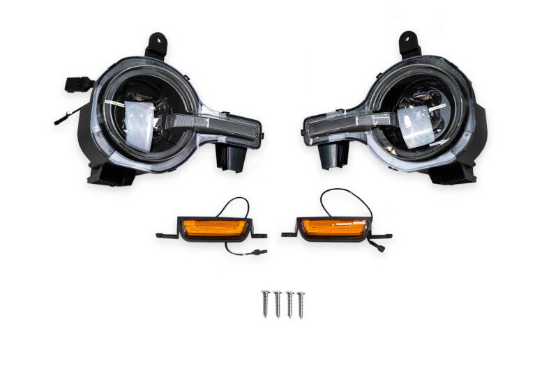 DV8 Offroad 2021-2025 Ford Bronco Black Headlights Secondary image