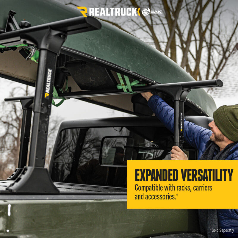 BAK 21-25 Ford F-150 (Incl. 2022+ Lightning) 5.7ft. Bed BAKFlip MX4 TS with expanded versatility for racks and accessories.