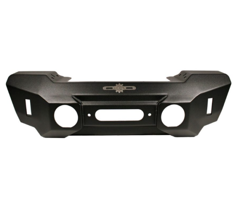 Rock Slide 07-18 Jeep Wrangler JK Big Sky Aluminum Stubby Front Bumper w/ Winch Plate, rugged offroad exterior accessory