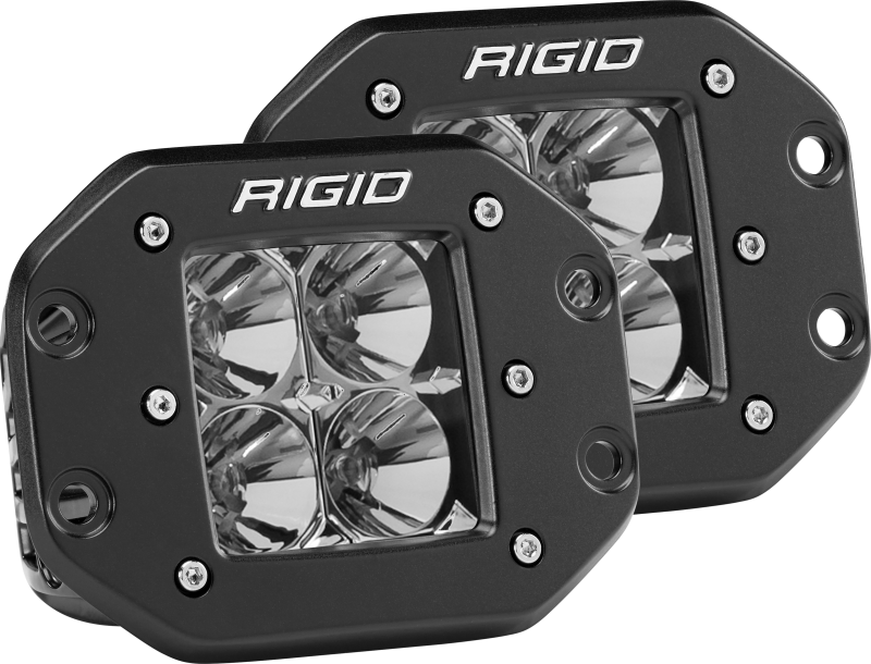 Rigid Industries Dually - Flush Mount - Flood - Set of 2 for offroad lighting and electrical.