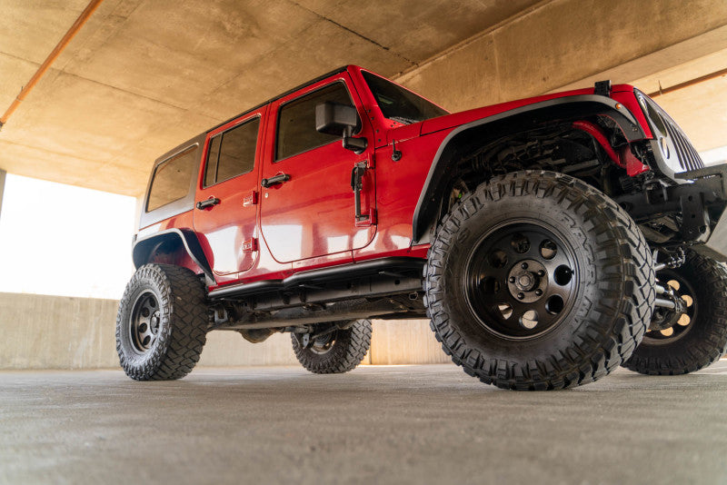 DV8 Offroad 07-18 Jeep Wrangler JK (4 Door Only) OE Plus Side Steps Secondary image
