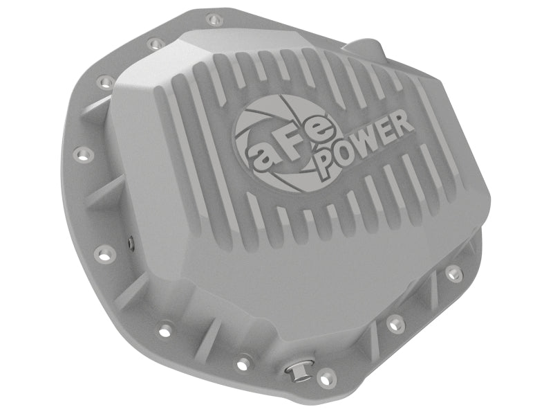 aFe Street Series Rear Differential Cover Raw w/ Machined Fins 01-18 GM Diesel Trucks V8-6.6L (td) Secondary image