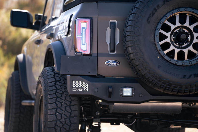 DV8 Offroad 21-22 Ford Bronco MTO Series Rear Bumper with offroad lighting