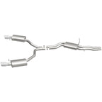 MagnaFlow Sys C/B 12-15 Audi A6 / A7 3.0L V6 SS 2.5in Dual Split Rear Ext 4in Tips exhaust system image.