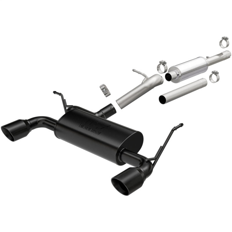 MagnaFlow 2018+ Jeep Wrangler 3.6L 409 SS Dual Split Rear Exit Black Tips Cat-Back Exhaust components and parts Main image