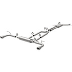 MagnaFlow 07 Audi Q7 V8 4.2L Dual Split Rear Exit Stainless Cat-Back Perf Exhaust system components and layout
