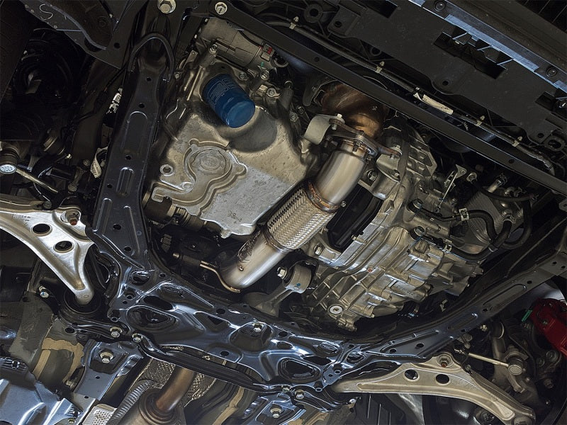aFe Twisted Steel 3in Rear Down-Pipe/Mid Pipe 2017+ Honda Civic Type R I4 2.0L (t) Secondary image