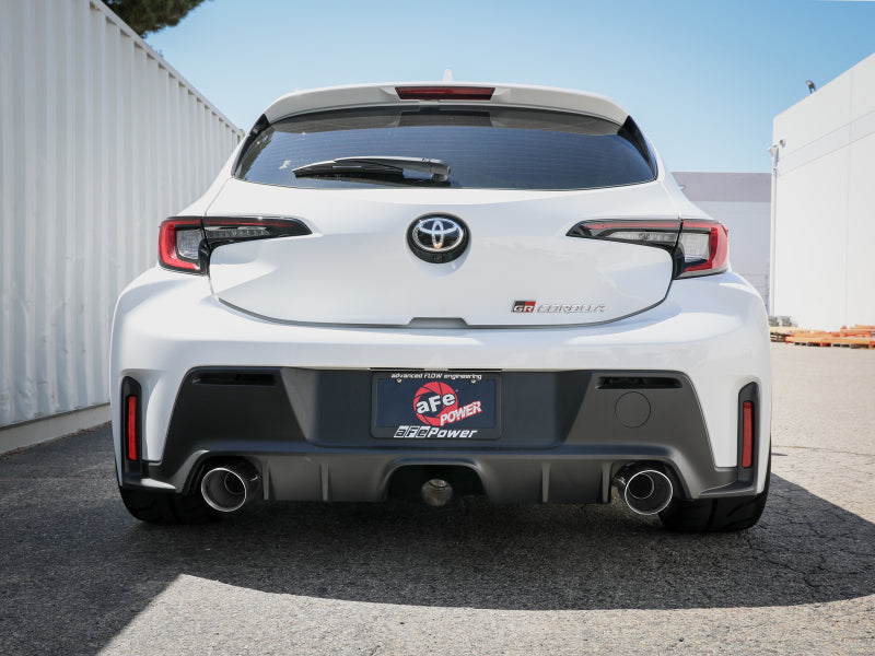 aFe 23-24 Toyota GR Corolla L3 1.6L (t) Gemini XV 3in to 2-1/2in Cat Back Exhaust w/ Polished Tips Secondary image