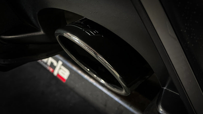 Borla 22-23 Hyundai Kona N 2.0L 4 CYL. Turbo AT/MT ATAK Catback Exhaust Black Chrome close-up view