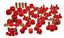 Energy Suspension 02-09 Nissan 350Z / 03-07 Infiniti G35 Coupe Red Hyper-Flex Master Bushing Set for performance upgrades.