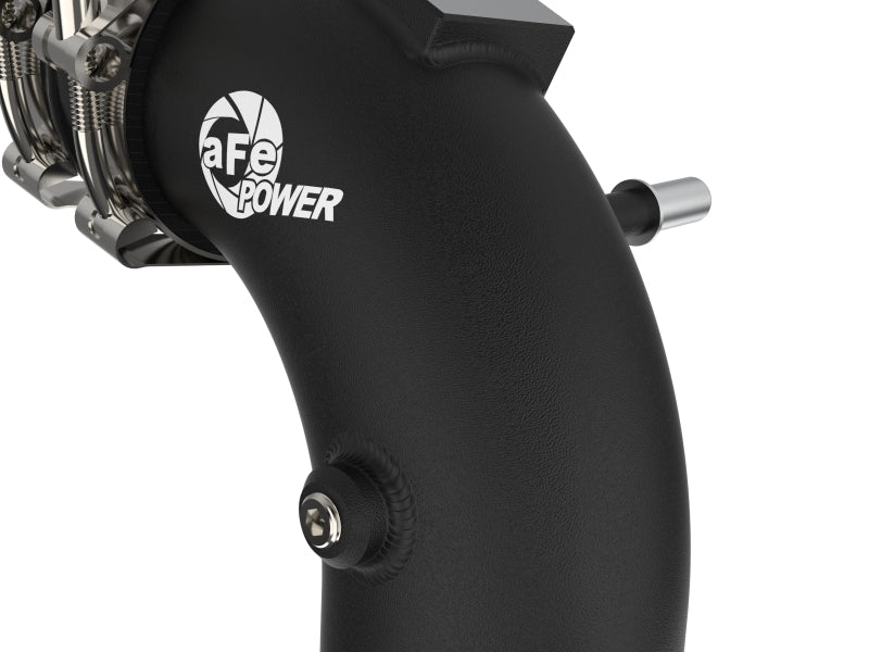 aFe 21+ Ford F-150 V6-3.5L (tt) BladeRunner 3in to 3.5in Aluminum Cold Charge Pipe Black Secondary image