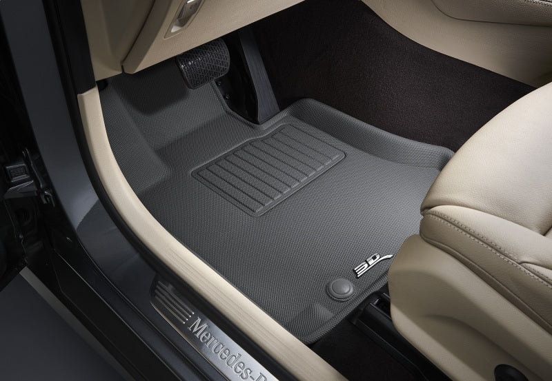 3D MAXpider 2017-2020 Chevrolet Bolt Ev Kagu 1st Row Floormat - Gray in a sleek car interior