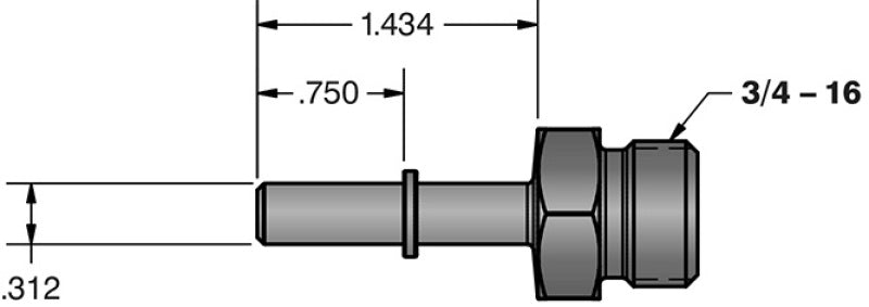 Fleece Performance Universal 5/16in Quick Connect to 3/4in-16 O-ring (-8 AN) Secondary image