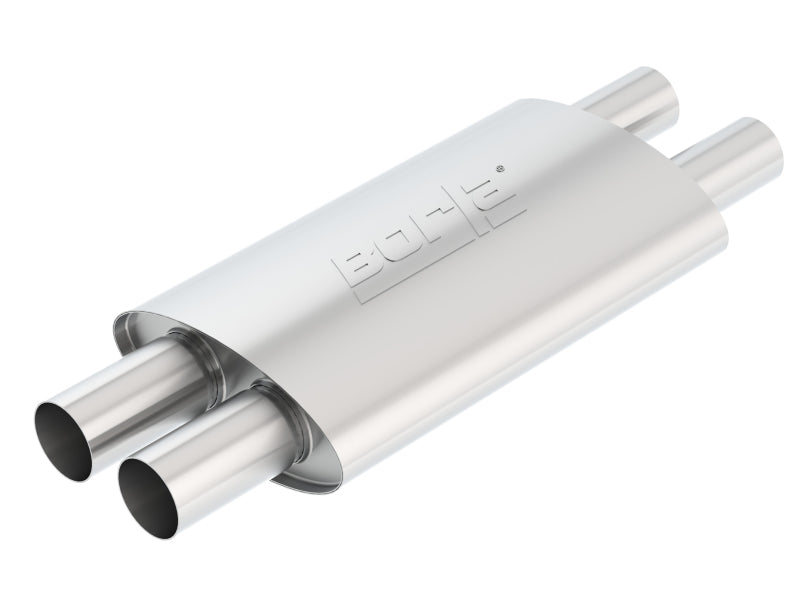 Borla 15-17 Ford Mustang GT 5.0L Touring Muffler (Does Not Fit OEM Exhaust) with dual outlet exhaust design Main image