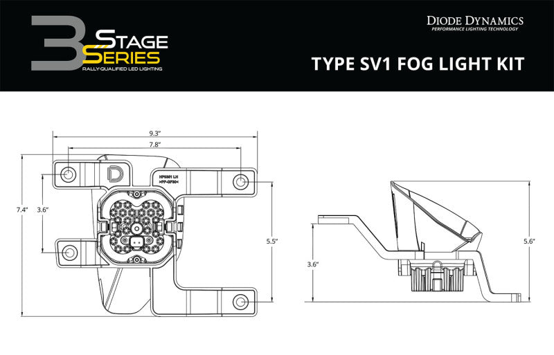 Diode Dynamics SS3 Pro Type SV1 Kit ABL - Yellow SAE Fog Secondary image