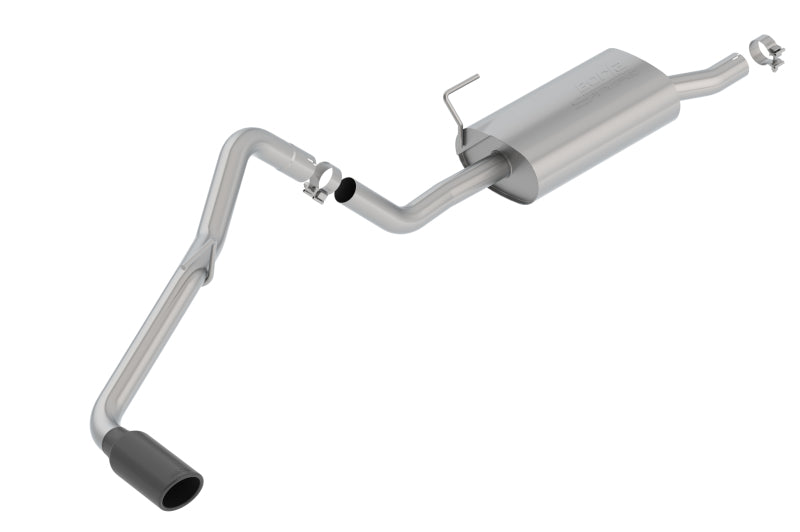 Borla 05-19 Nissan Frontier 4.0L V6 AT/MT Regular Cab S-type Exhaust (2wd/4wd) - Black Chrome Tip, offroad performance upgrades Main image