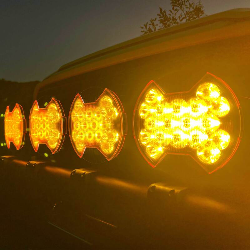 KC HiLiTES SlimLite 8in. LED Light Shield SAE Driving (Shield Only) - Selective Yellow Secondary image