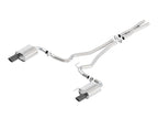 Borla Atak S Cat-Back 15-17 Ford Mustang GT 5.0L V8 MT/AT 2.5in pipe 4in tip (Black Chrome) exhaust system components