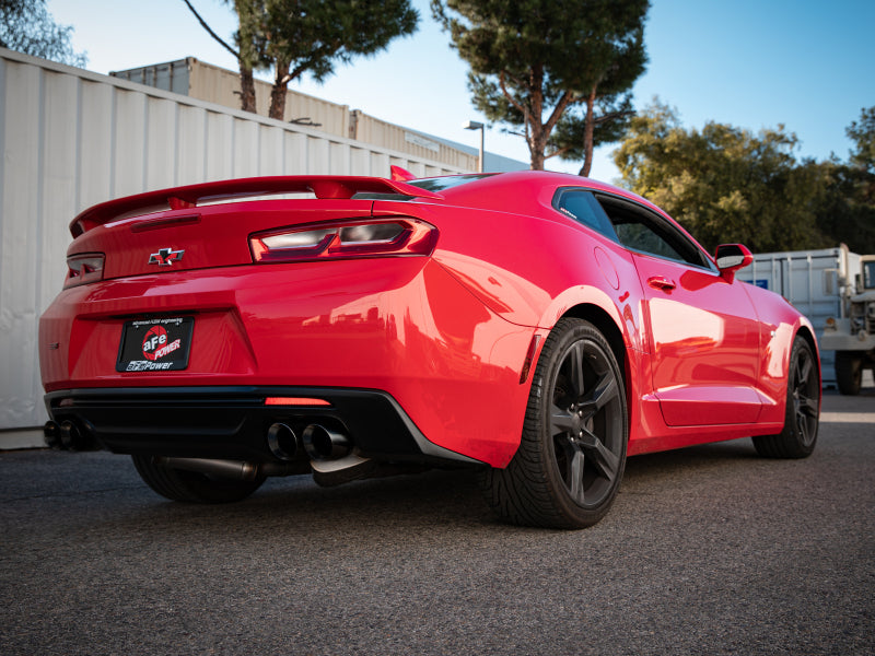 aFe POWER MACH Force-Xp 3in Axle-Back Exhaust 16-20 Chevrolet Camaro SS V8 6.2L w/Mufflers - Black Secondary image