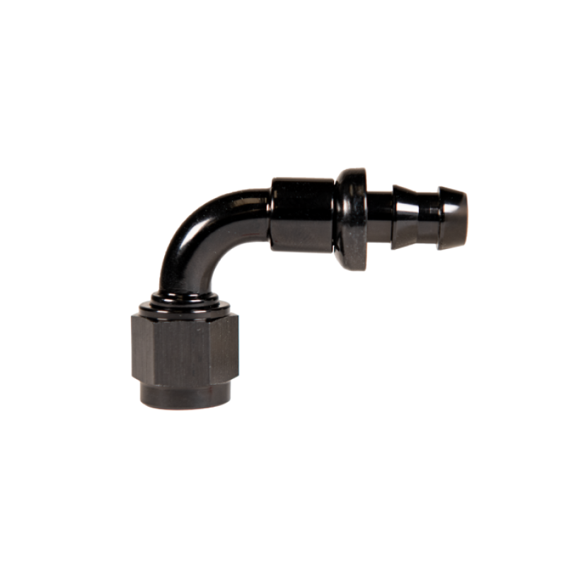 Fleece Performance Universal -10AN 90Deg to Hose Barb - Black Secondary image