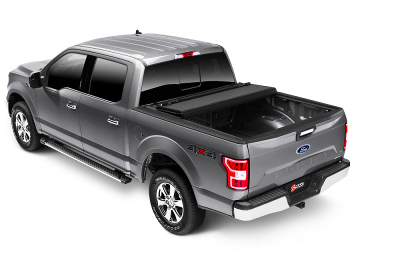 BAK 2021+ Ford F-150 Regular/Super Cab & Super Crew (4DR) BAKFlip MX4 6.5ft Bed Cover - Matte Finish on grey truck