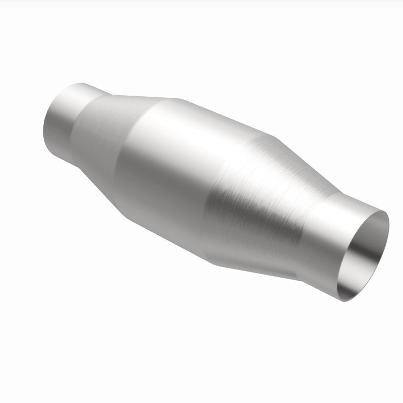MagnaFlow Conv Univ 4 C/C 3.5 Perf Spun, stainless steel catalytic converter for offroad performance upgrades.