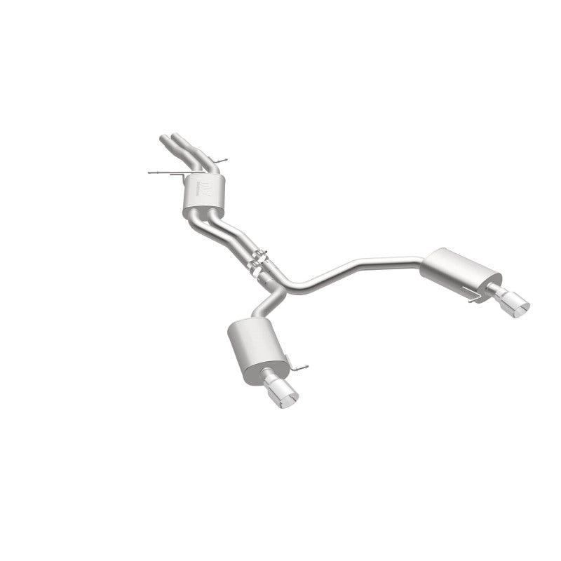 MagnaFlow Sys C/B 12-15 Audi A6 / A7 3.0L V6 SS 2.5in Dual Split Rear Ext 4in Tips exhaust system image