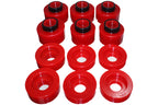 Energy Suspension 08-16 Ford F-250/F-350/F-450/F-550 Super Duty STD/Super Cab Red Body Mount Set for offroad performance upgrades