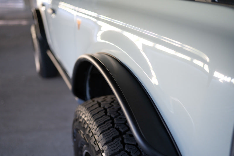 DV8 Offroad 21-23 Ford Bronco Tube Fender Flares on vehicle