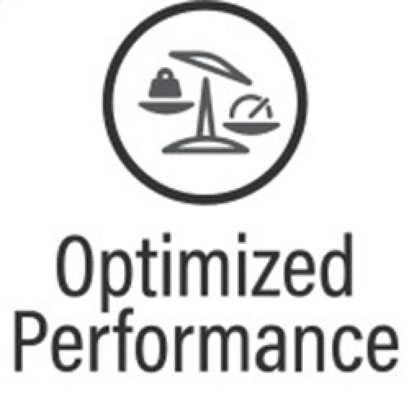 Optimized Performance visual icon with balanced scales
