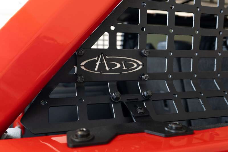 Addictive Desert Designs21-23 Ford Bronco & Bronco Raptor Rear Window Molle Storage Panels detail close-up
