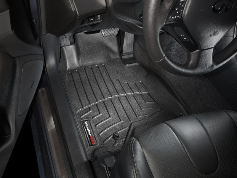 WeatherTech 09-13 Infiniti G Front FloorLiner - Black installed